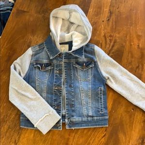 Tucker + Tate jean jacket with sweatshirt hoodie